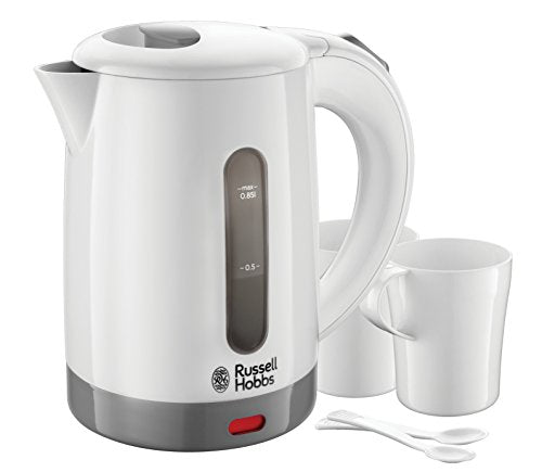 Russell Hobbs 23840 Compact Travel Electric Kettle, Plastic, 1000 W, White