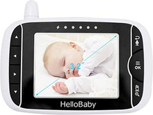 Load image into Gallery viewer, Video Baby Monitor with Camera and Audio | Keep Babies Nursery with Night Vision, Talk Back, Room Temperature, Lullabies, 960ft Range and Long Battery Life
