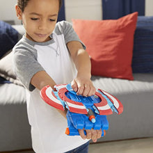 Load image into Gallery viewer, Avengers Hasbro Marvel Mech Strike Captain America Strikeshot Shield Role Play Toy, With 3 NERF Darts, Age 5 And Up
