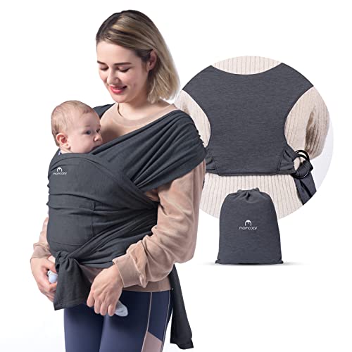 Momcozy Baby Sling Wrap, Baby Sling for Newborn up to 50 lbs, Baby Wrap Adjustable for Adult Fits Sizes XXS-XXL, Easy to Wear Infant Baby Wrap Carrier, Ergonomic Front Facing/Back Carrier Slings
