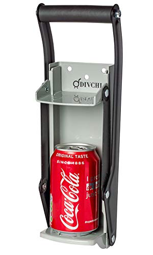 Can Crusher 16oz in Aluminum Recycling Tool Bottle Opener | Heavy Duty Large Metal Wall Mounted Soda Beer Smasher
