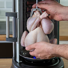 Load image into Gallery viewer, Quest 34020 Electric Rotisserie Grill / Cooks Kebabs, Skewers and Roasts / 60 Minute Timer / Sliding Glass Door / Auto Shut-Off / 1500 W
