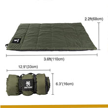 Load image into Gallery viewer, OneTigris Dog Bed Travel Large, Portable Dog Bed Camping Dog Bed for Washable Durable Oxford Portable Dog Sleeping Mats for Car Crate Sofa also For Indoor Outdoor Camping Travel Green (3.6ft*2.2ft)
