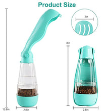 Load image into Gallery viewer, Feelfly 4 In 1 Dog Water Bottle, Upgraded Portable Pet Water Bottle Dispenser Leakproof Dog Travel Water Bottle with Food Container &amp; Poop Shovel &amp; Waste Bag for Outdoor Walking Hiking
