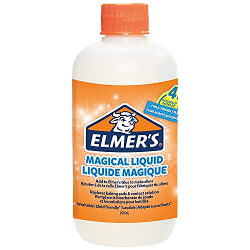 Elmer’s Glue Slime Magical Liquid Solution | 259 mL Bottle (Up to 4 Batches) | Washable and Kid Friendly | Great for Making Slime