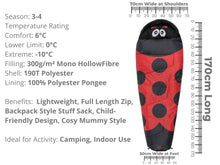 Load image into Gallery viewer, Kids Sleeping Bag For Camping, Hiking, Travelling, Indoor or Sleepover | Lightweight 920g | Mummy Style | Toddler - Junior | Warm Snuggle Sleep Bags by HiGHLANDER
