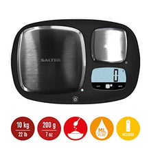 Load image into Gallery viewer, Salter Ultimate Accuracy Dual Platform Kitchen Scale 1084, Black, 31 x 21 x 5 cm
