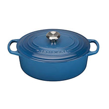 Load image into Gallery viewer, LE CREUSET Signature Enamelled Cast Iron Oval Casserole Dish With Lid, 31 cm, 6.3 Litre, Marseille Blue, 211783120
