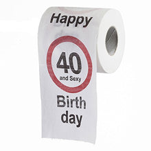 Load image into Gallery viewer, GOODS+GADGETS Funny Birthday Toilet Paper Toilet Paper Birthday Decoration Gift Item (40th birthday)
