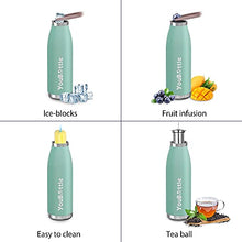 Load image into Gallery viewer, YouBottle Stainless Steel Water Bottle, 500ml Vacuum Insulated, Leak-Proof, No Sweating, BPA Free, Metal Bottle,12 Hours Hot &amp; 24 Hours Cold for Adult Kid Boy Girl Child Drinking
