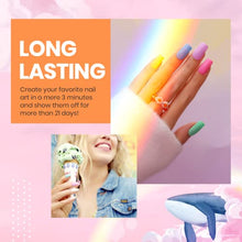 Load image into Gallery viewer, Beetles Gel Nail Polish Kit, Easter Nail Art 6 Colors Spring Summer Rainbow Bright Purple Pink Yellow Green Blue Soak Off Gel Polish Set DIY Manicure Gift for Girls
