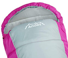 Load image into Gallery viewer, Andes Nevado 400 Mummy Sleeping Bag Warm 400GSM Filling - Compression Carry Bag Included - Ideal For Camping, Hiking, Backpacking, DoE Awards, Festivals Waterproof
