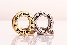 Load image into Gallery viewer, Solid Brass or Stainless Steel, Professionally Engraved &amp; Polished Dog/Pet ID Tag
