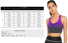 Load image into Gallery viewer, Sykooria Women&#39;s Sports Bra Mid Support Wirefree Racerback Workout Bra Removable Padding Yoga Gym Running Crop Top
