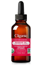 Load image into Gallery viewer, USDA Organic Rosehip Oil for Face, 100% Pure | Natural Cold Pressed Unrefined, Carrier Seed Oil for Skin, Hair &amp; Nails | Certified Organic (30ml) | Cliganic 90 Days Warranty
