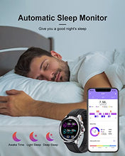 Load image into Gallery viewer, Smart Watch for Men, 1.32" HD Full Touch Screen Fitness Watch with Heart Rate Sleep SpO2 Health Monitor, IP67 Waterproof Stainless Steel Sports Pedometer Smart Watch for Android iPhone Phones
