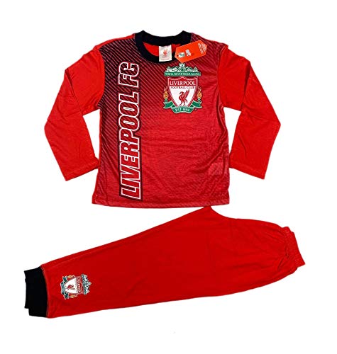 Liverpool FC Sublimation Print Junior Kids Football Soccer Pyjamas-5-6 Years Red