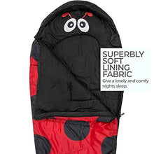 Load image into Gallery viewer, Kids Sleeping Bag For Camping, Hiking, Travelling, Indoor or Sleepover | Lightweight 920g | Mummy Style | Toddler - Junior | Warm Snuggle Sleep Bags by HiGHLANDER
