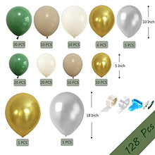 Load image into Gallery viewer, AODIGEGE 128pcs Olive Green Balloon Garland Arch kit Green + White + Gold Latex Balloons Decorations Balloon Arch Kit for Graduation, Party, Wedding, Birthday, Baby Shower
