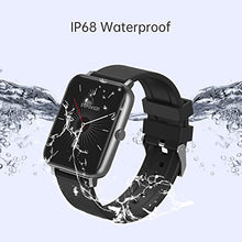 Load image into Gallery viewer, Smart Watch for Women men, Fitness Tracker with Bluetooth Answer and Make Calls, 1.69'' HD Full Touch Screen Fitness Watch, Heart Rate Blood Pressure Sleep Tracker (Black)
