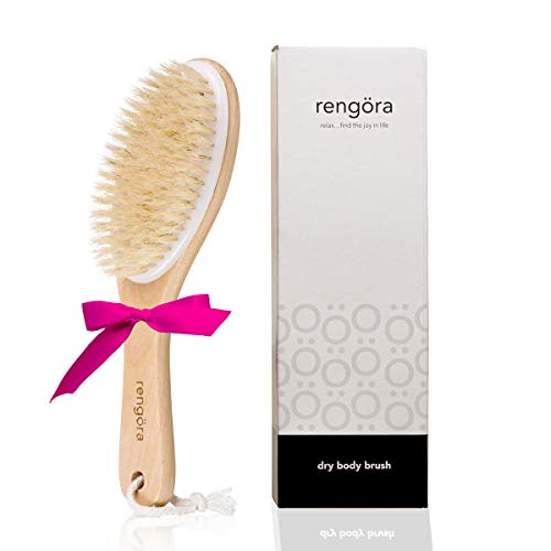 Rengöra Body Brush Perfect for Dry Brushing, Exfoliating, and Reducing the Appearance of Cellulite. Dry Brush and Get Healthier Skin Today