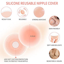 Load image into Gallery viewer, Deilin Boob Tape, Bob Tape for Larger Breasts, 7M Extra-Long Roll Booby Tape with 2pcs Reusable Nipple Covers, Adhesive Bra Breast Lift Tape for Large Breasts A-G Cup, Invisible Under Clothing Beige

