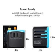 Load image into Gallery viewer, JYDMIX All In One Universal USB Travel Power Adapter With 3 USB Port And Type-C International Wall Charger Worldwide AC Power Plug 8 Pin AC Socket For Multi-nation Travel (Black)

