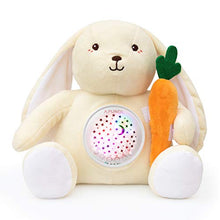 Load image into Gallery viewer, APUNOL Baby Sound White Noise Machine, Baby Sleep Soother Rechargeable Toddler Sleep Aid Night Light and Projector Stuffed Rabbit Toy, with 18 Soothing Sounds New Baby Gift, Gender Neutral
