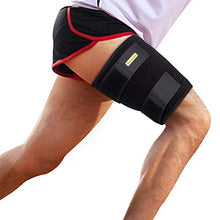 Load image into Gallery viewer, Adjustable Thigh Support Breathable Thigh Brace with Non-Slip Strap, for Hip, Groin, Hamstring, Thigh, and Sciatic Nerve, Muscle Strain Prevention and Rehabilitation
