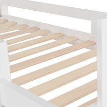 Load image into Gallery viewer, Bunk bed children's cabin bed frame with ladder wooden bunk bed for children, solid pine wood frame for kids dormitory school (loft bed with 2 Drawers)
