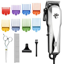 Load image into Gallery viewer, Dog Clippers with 24V Powerful Motor, Plug-in &amp; Quiet Professional Dog Hair Trimmer, Pet Grooming Clippers, Dog Grooming Kit with 8 Comb Guides for Thick Coats Dogs Cats Horse
