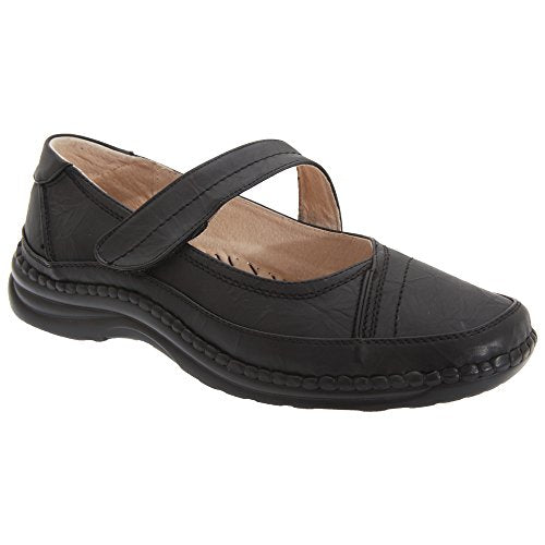 Boulevard Womens/Ladies Extra Wide EEE Fitting Mary Jane Shoes (8 UK) (Black)