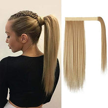 Load image into Gallery viewer, BARSDAR Clip in Ponytail Extensions, 14 inch Short Straight Wrap around Ponytail Extension Fluffy Pony Tails Extensions Synthetic Hair Ponytail Extension for Women Girls
