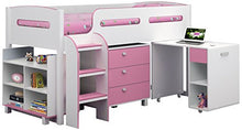 Load image into Gallery viewer, Julian Bowen Kimbo Cabin Bed &amp; Premier Mattress, Pink/White, Single
