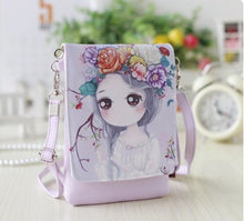 Load image into Gallery viewer, Teens Girls Kids Students Cute Cartoon Theme Mini Shoulder Bags Cross Body Bags Key Money Cell Phone Holder Case Purse Small Wallet Pouches Clutch Handbag
