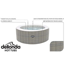 Load image into Gallery viewer, Dellonda 2-4 Person Inflatable Hot Tub Spa with Smart Pump - Rattan Effect - DL90 spa design interiors
