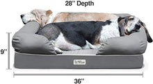 Load image into Gallery viewer, PetFusion Large Dog w/Solid 10 cm Memory Foam, Waterproof liner, YKK premium zippers. Breathable cotton blend, removable &amp; easy to clean. (Replacement covers &amp; blankets also avail)

