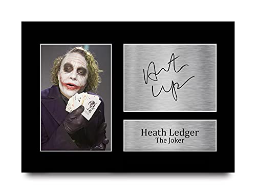 HWC Trading Heath Ledger Gift Signed A4 Printed Autograph The Joker Batman Gifts Print Photo Picture Display