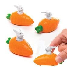 Load image into Gallery viewer, Baker Ross AW271 Bunny &amp; Carrot Pull Back Racers (Pack of 4) for Kids Easter Party Bag Fillers or Gift Ideas
