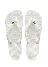 Load image into Gallery viewer, Havaianas Brasil Logo Unisex Adult's Flip Flops, White 0001, 39/40 EU
