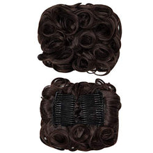 Load image into Gallery viewer, ZAIQUN Messy Curly Combs Hair Extension in Bun Extensions Easy Stretch Hair Dish Chignon Clip in Updo Hairpiece Ponytail Scrunchy Accessory for Women
