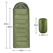 Load image into Gallery viewer, Yaheetech Sleeping Bags with Hoods for Adults Camping/Travel/Hiking/Backpacking, 3 Season Warm Lightweight Compression Sack Envelope/Rectangular Sleeping Bags for Single Person, Green
