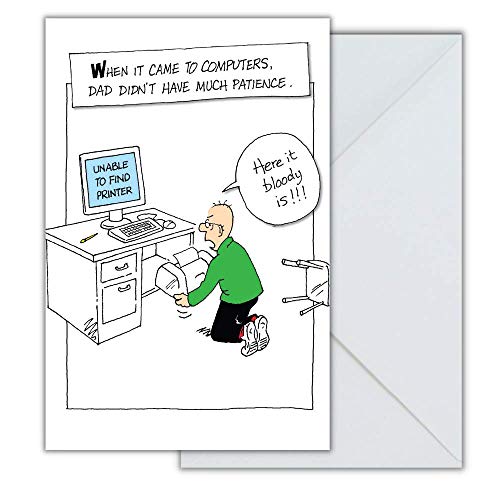 Funny Fathers Day Card Unable to Find Printer, Fathers Day Card, Fathe ...