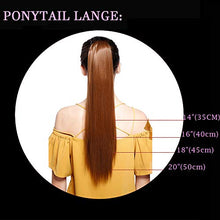 Load image into Gallery viewer, 14 inch Wrap Around Ponytail Extension (80g,#2 Dark Brown)
