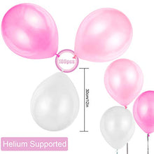 Load image into Gallery viewer, JOJOR Pink Balloon,100 Pieces Baby Pink &amp; Pale Pink &amp; White Balloon Helium 12 Inch for 1st Birthday ,Wedding Engagement, Disney Princess, Baby Shower, Hen Party, Girl&#39;s Christening Party Decoration
