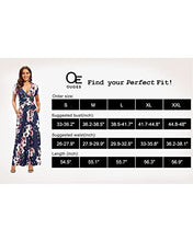 Load image into Gallery viewer, OUGES Women's Summer Casual V Neck Short Sleeve Floral Pattern Wrap Ladies Maxi Long Dress with Pockets(Floral-8,L)
