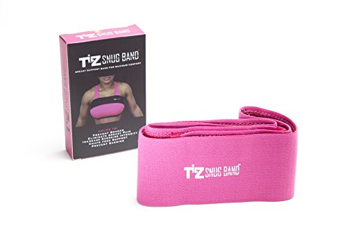 TILZ GEAR SNUGBAND Incredible breast support band to protect active women from boob bounce breast pain and breast sagging (Pink, Medium)