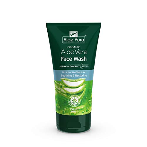 Aloe Pura, Organic Aloe Vera Face Wash , Natural , Vegan , Cruelty Free , Paraben & SLS Free , Dermatologically Tested , Soothing , 150ml
