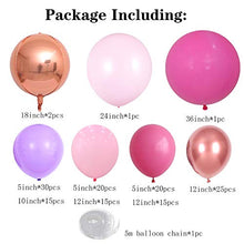 Load image into Gallery viewer, GIHOO Hot Pink Balloon Garland Arch Kit, 140Pcs Pink Rose Gold Chrome Balloons for Birthday Wedding Party Balloons Decorations, Baby Shower Decorations for Girl
