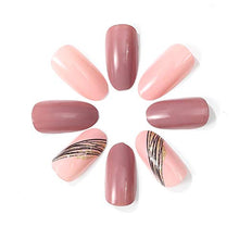 Load image into Gallery viewer, Brishow Coffin False Nails Short Fake Nails Gold Glitter Press on Nails Ballerina Acrylic Full Cover Stick on Nails 24pcs for Women and Girls (b)

